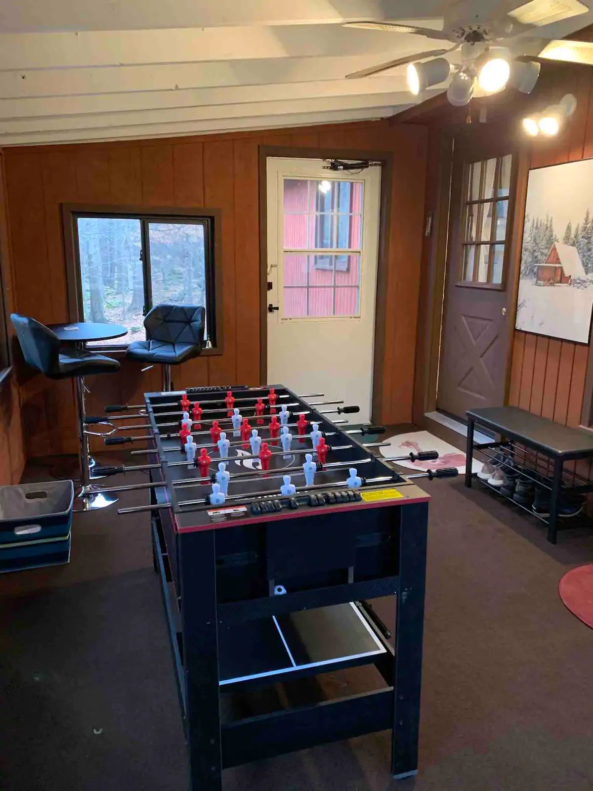 Sunroom and game room